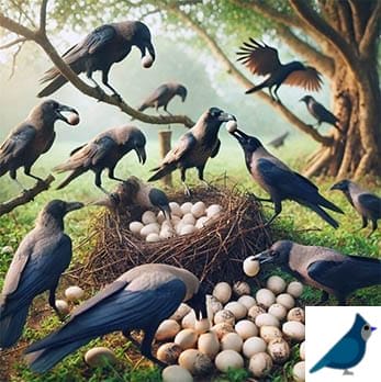 crows eat bird eggs